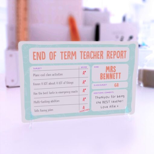 teacher report acrylic desk token 1 1