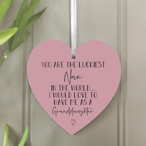 'prosecco' hanging heart decoration