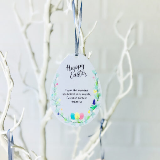 personalised hanging bunny 'egg holder' decoration