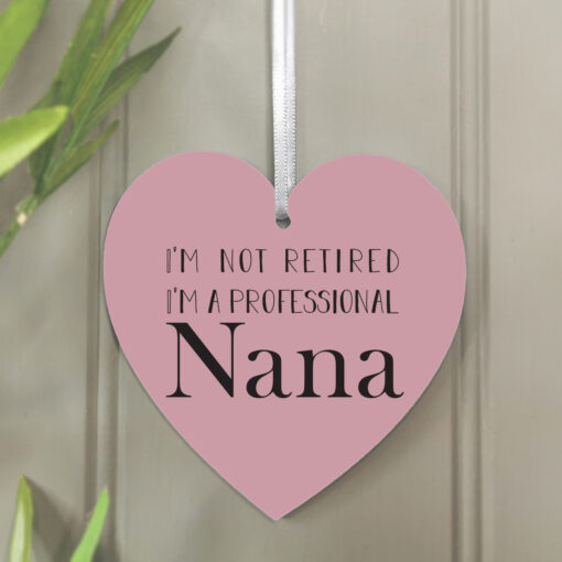 'world's best mum/nana' hanging heart decoration