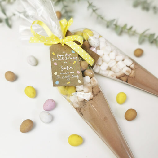 easter cone personalised label
