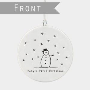 porcelain christmas bauble baby's first christmas