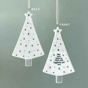 porcelain christmas tree bauble happiness and love