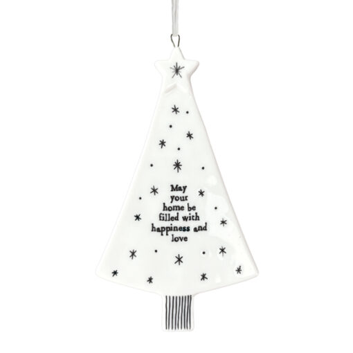 porcelain christmas tree bauble happiness and love