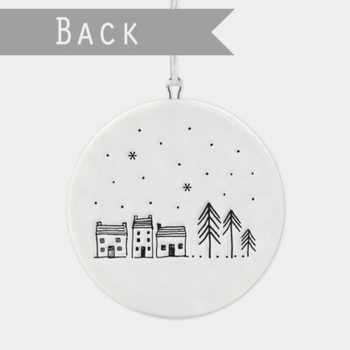 porcelain christmas bauble home for christmas