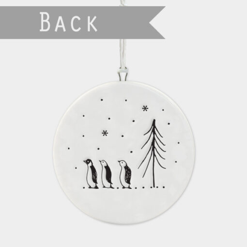 porcelain christmas bauble let it snow